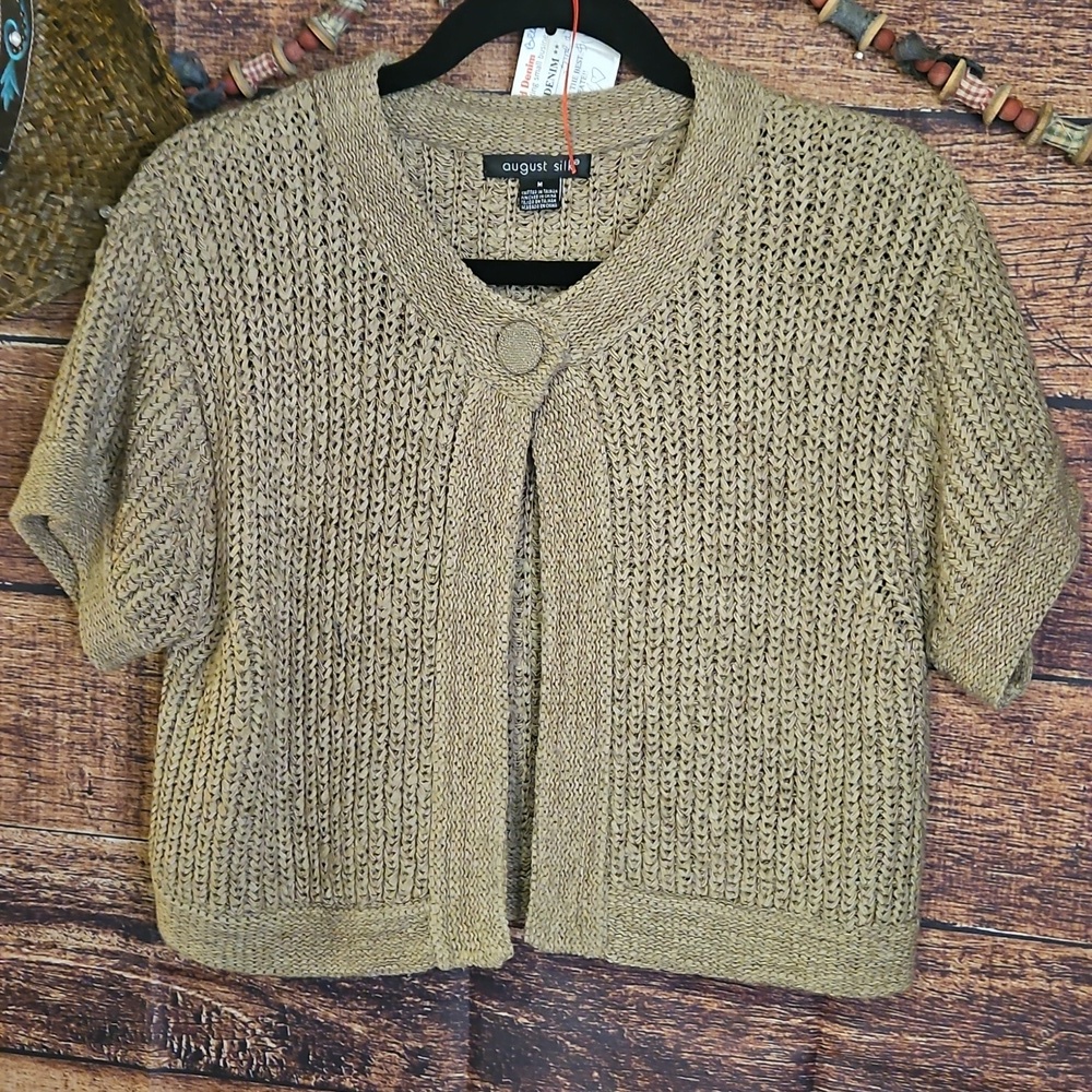 AUGUST SILK" Like New Vintage Style Short Sleeve Sweater ! SIZE MEDIUM - Picture 9 of 9